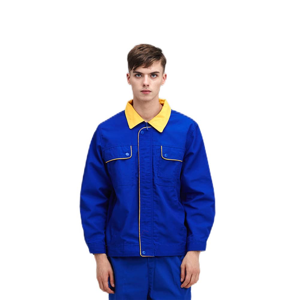 Mechanic Work Clothing, Workwear Suit Warehouse Mechanics Work Wears Safety Car Repair Work Clothing for Garage Workers Cleaning Work Uniform,XXL