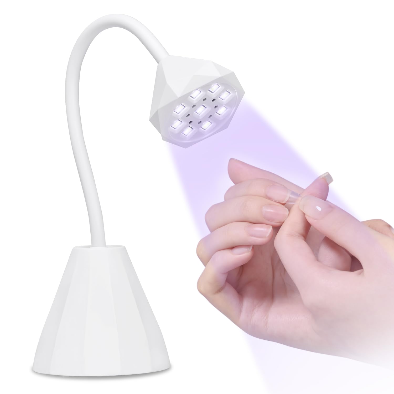 GAOYOmin-Cure Nail Lamp, Rechargeable UV Light for Gel Nails, USB Nail Dryer for Acrylic Nail Extension Fast Curing