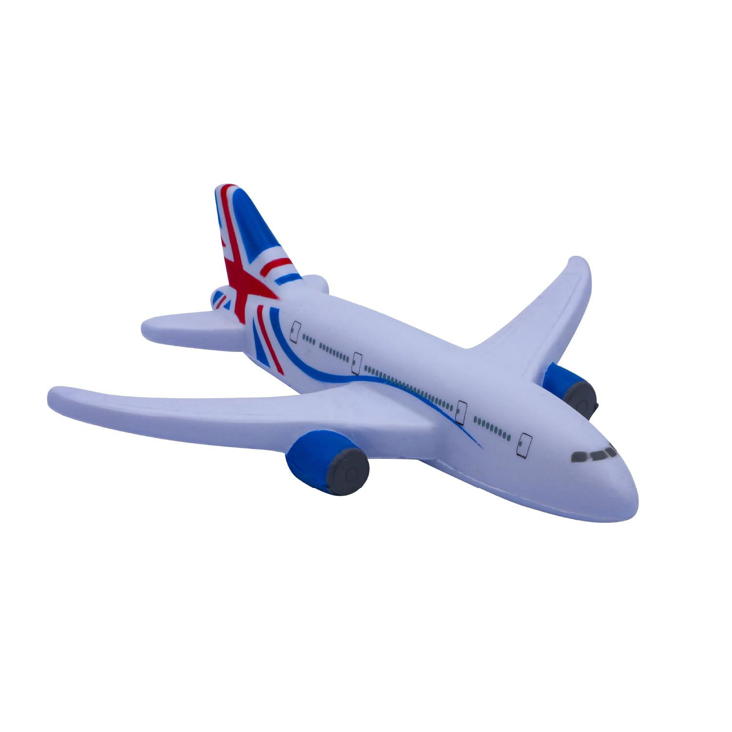 British Aeroplane Fidget Toy - Squishy Foam Stress Reliever - Iconic Plane Aviation gift for adults and kids