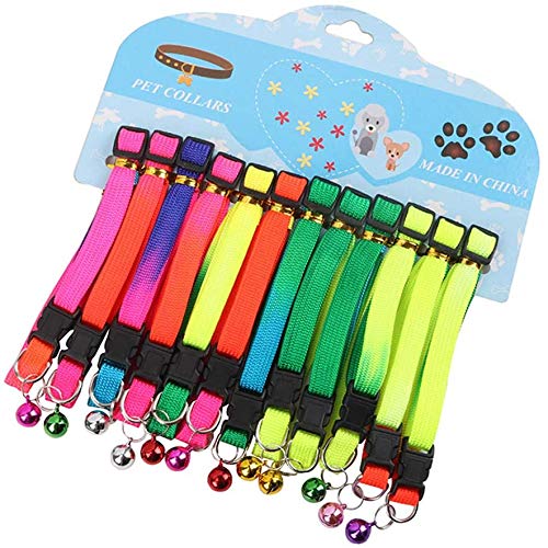 12 / set Creative dog collar ID identifying separate soft nylon adjustable safety collar newborn pet litter bitches and recordkeeping Chart