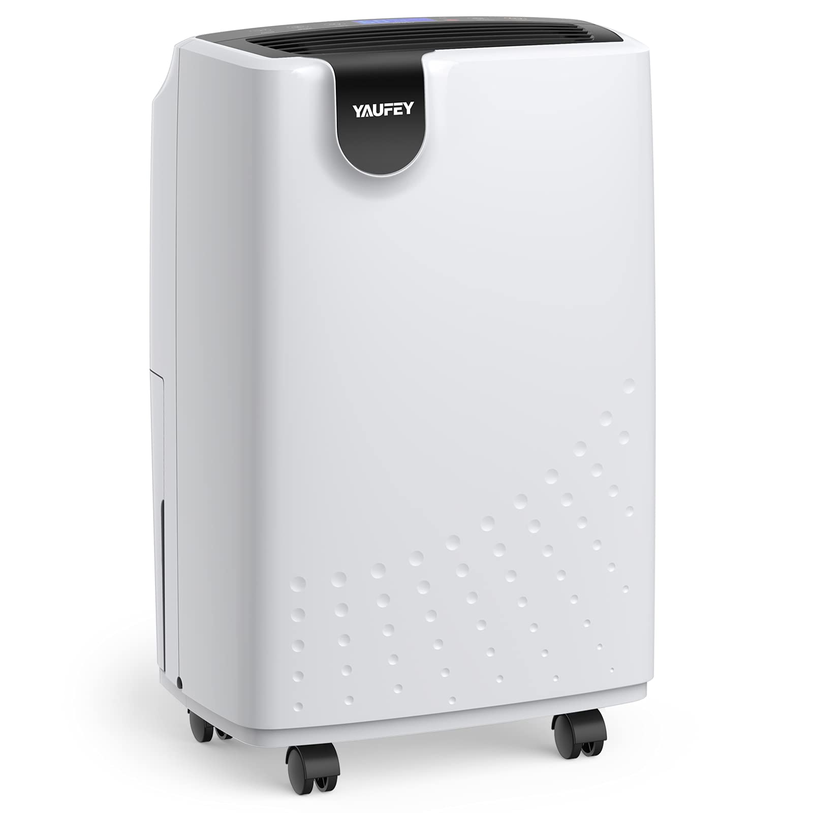 yaufey2500 Sq. Ft Home Dehumidifier for Medium to Large Rooms and Basements with Auto or Manual Drainage, 0.48 Gallon Water Tank Capacity - Low Noise and 24 Hr Timer