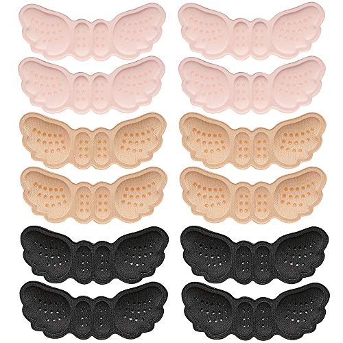 12 PCS Upgrade Heel Cushion Inserts, Heel Grips Liner Insert for Loose Shoes, Self Adhesive Shoe Pads for Women and Men…