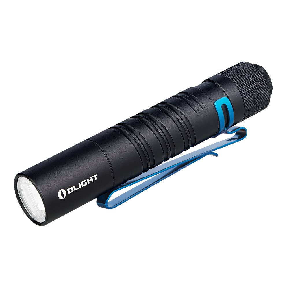 OLIGHTI5R EOS 350 Lumens Rechargeable Tail-Switch LED Flashlight Powered by USB Rechargeable Battery, Slim EDC Pocket Flashlight for Camping, Outdoor, and Emergency (Black)