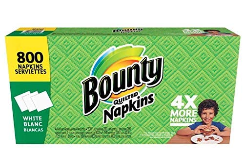 Bounty Paper Napkins White 800ct - Lunch, Dinner, Everyday, - Family Pack