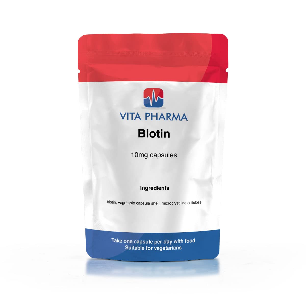 BIOTIN (high Strength) 10,000mg, 60 Capsules, 2 Months Supply, Great Value Pack Size, by VITA PHARMA, Order Now for Fast Dispatch