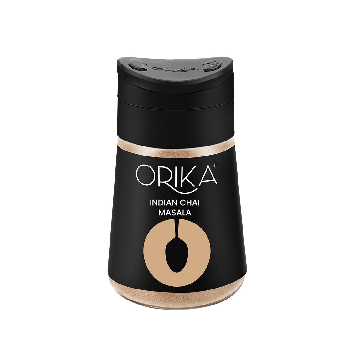 ORIKA Indian Chai Masala/Indian Tea Spice Mix | Blend Of Ginger, Rose Petal, Green Cardamom, Cinnamon (Dalchini), Clove, Star Anise, Big Cardamom, Black Pepper, Aniseed, 70 G