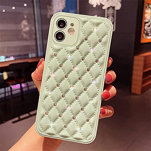 Luxury Glitter Shine Crystal Diamond Mirror Phone Case For iPhone 12 Pro & 12 Pro Max (12 Promax, Light Green)