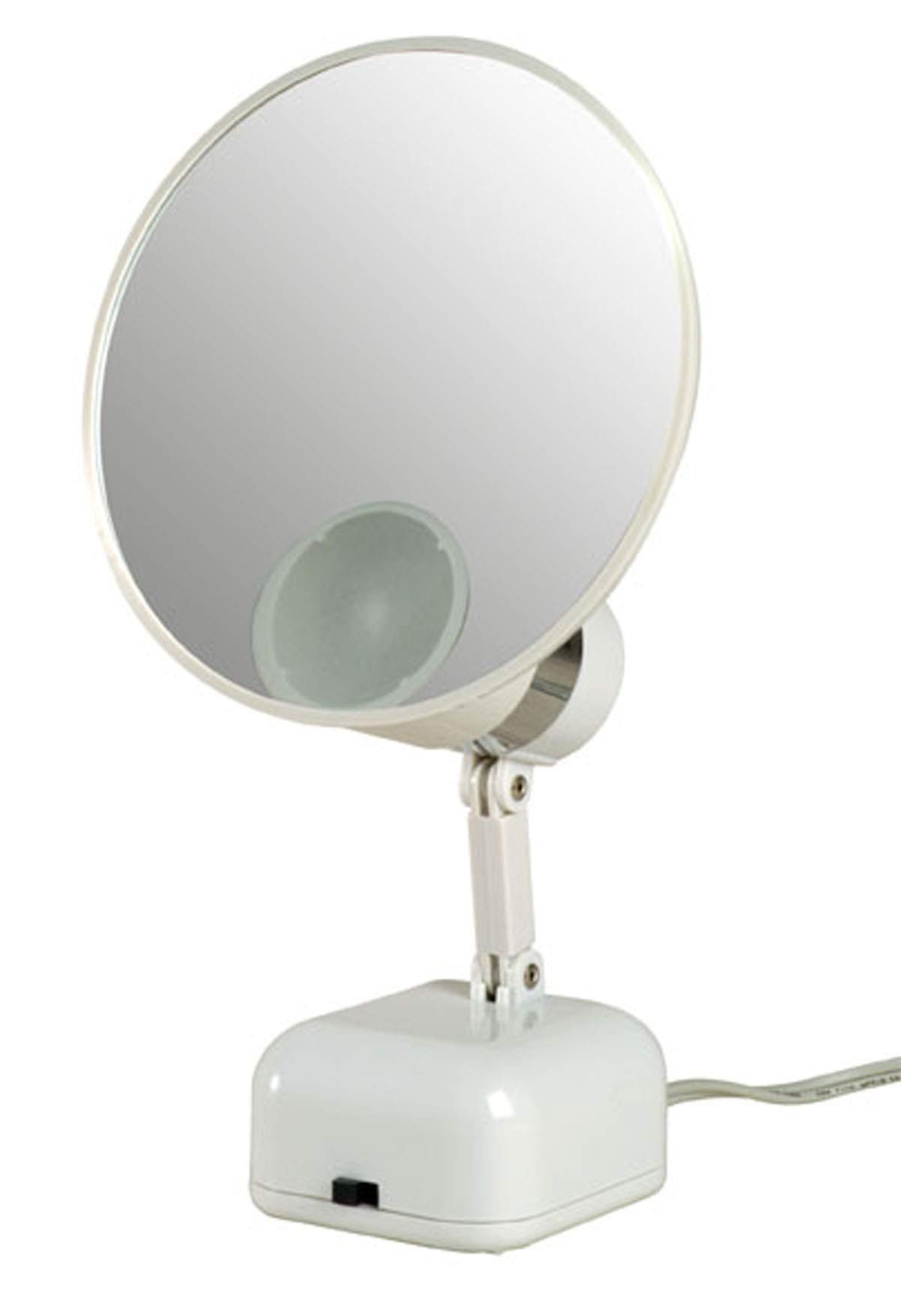 Floxite New 10x Supervision Magnifying Led Lighted Vanity Mirror Detaches for Travel, Dove, 6 Pound