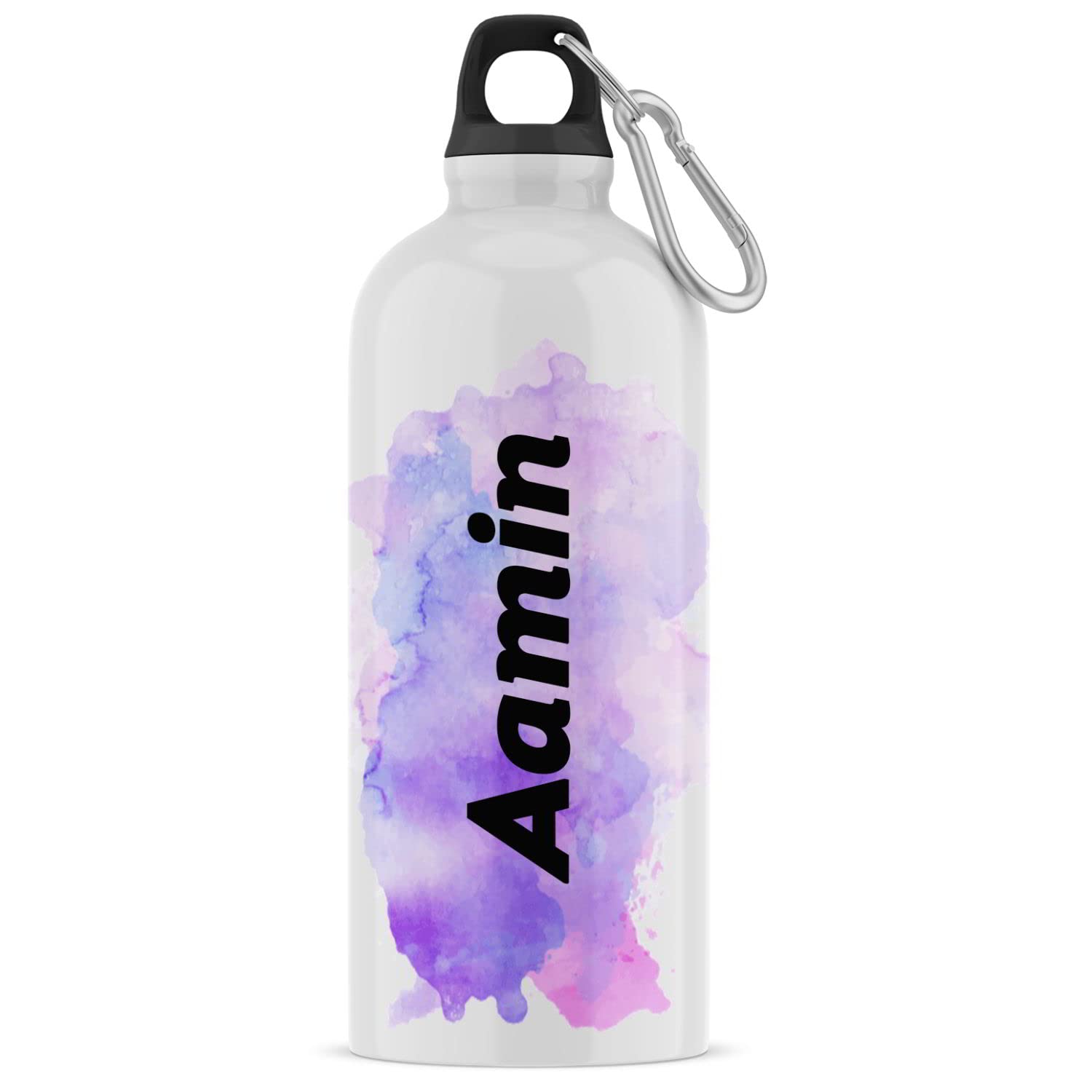 ASHVAH Customizable/Personalised Sipper Water Bottle, Leak Proof, for School, Gym, Home, Office 600 ML - Birthday, Return Gift, Boys, Name - Aamin