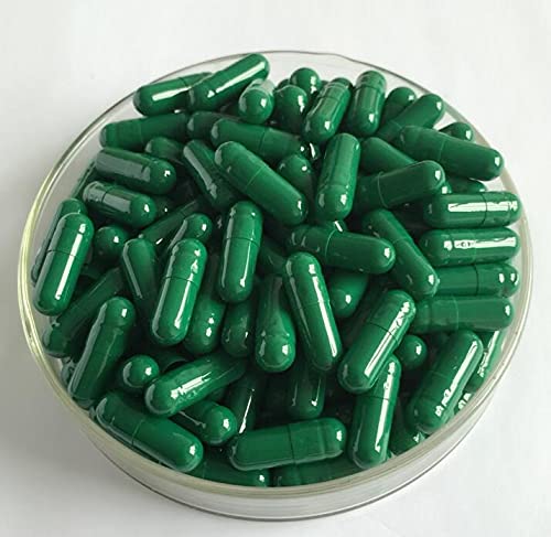 BIOMED Empty Vegetarian Capsules 0 Color : Green/Green 1000 Capsules