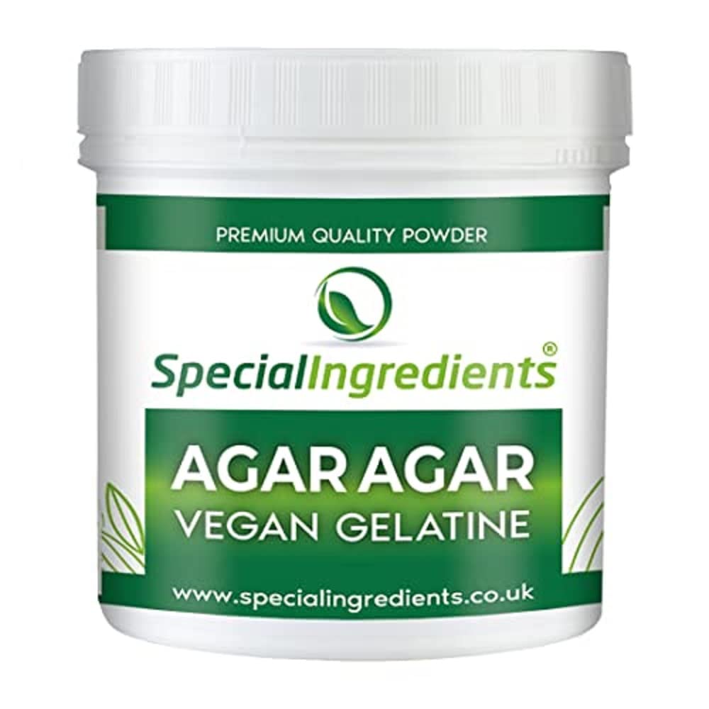 Special Ingredients Agar Agar 250g Quality Powder European Vegan Gelatine, European, Suitable for Vegan's & Vegetarian's, Non GMO, Gluten Free, Recyclable Container