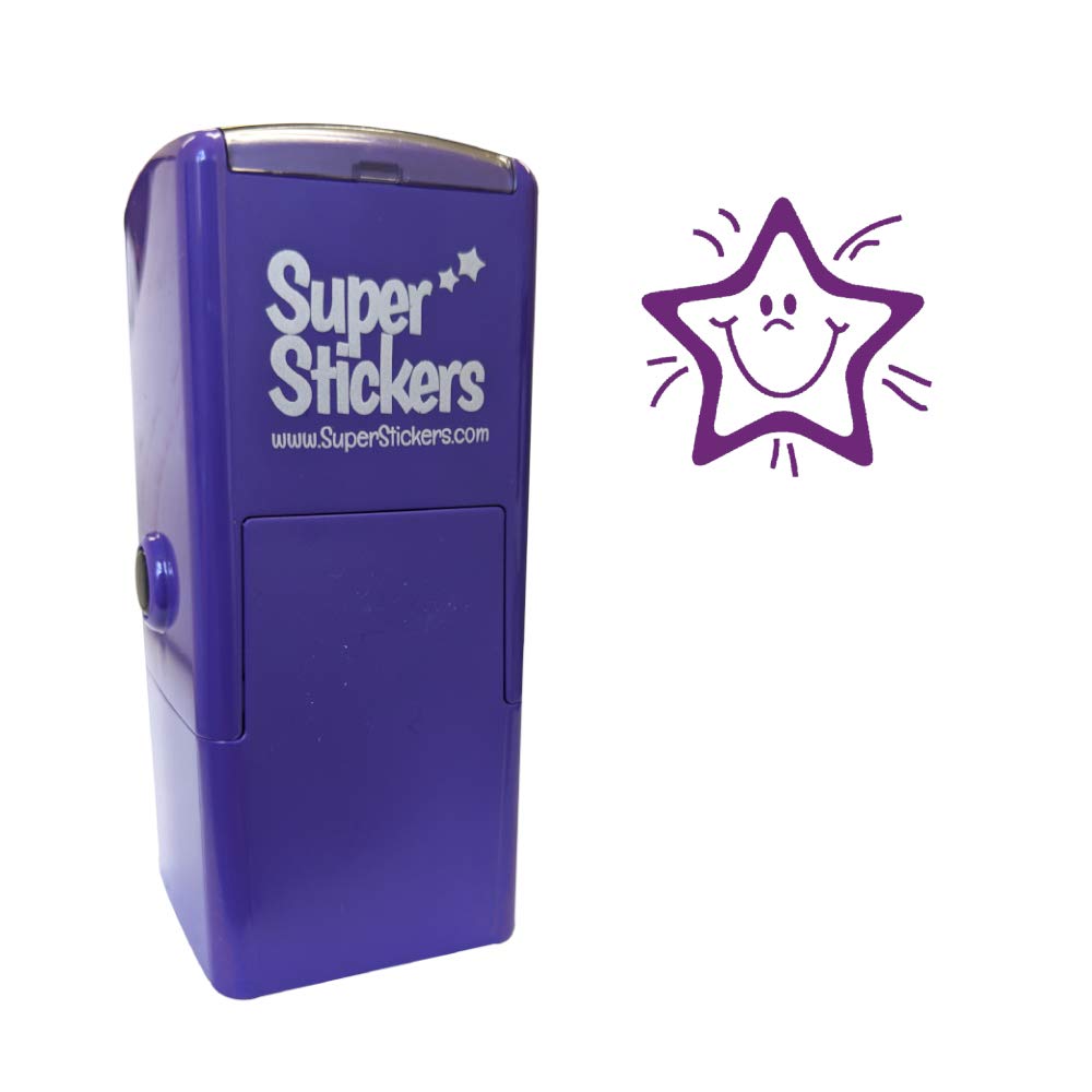 SuperStickers Smiley Star Stamper - Purple,Small