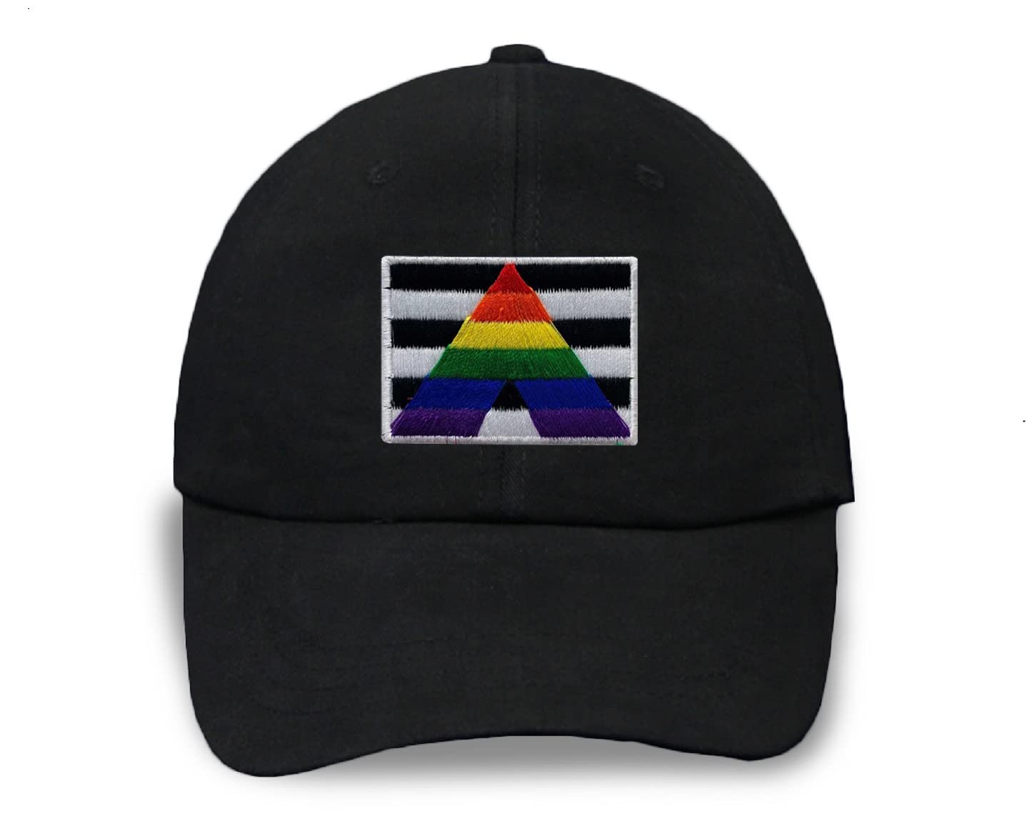 Rectangle Straight Ally Flag Hats in Black for LGBTQ Awareness, Pride Parades, Gay Pride Stuff, Pride Month & Fundraising!