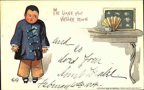 Me Likee You Vellee Much E Curtis Original Antique Postcard 1904