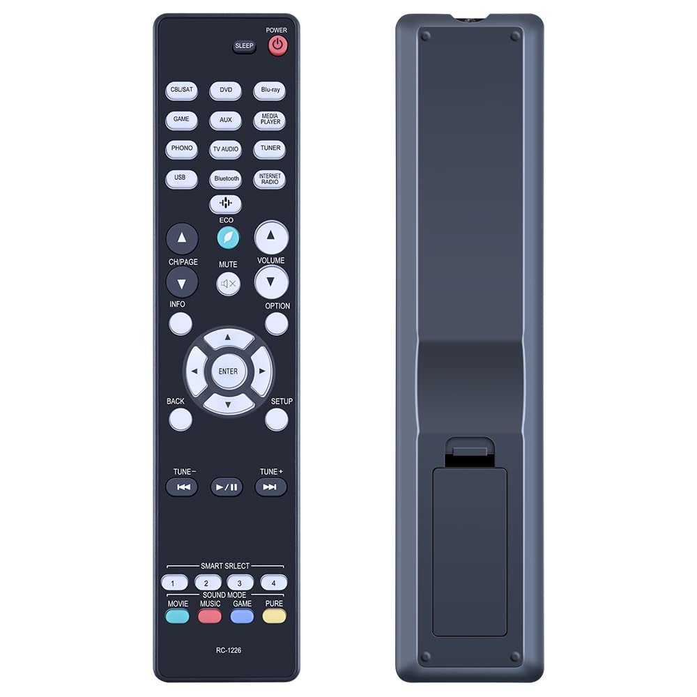 New RC-1226 Replacement Remote Control Compatible for Denon AV Receiver AVR-S640H AVR-S650H AVR-S750H AVR-X1600H AVRS640H AVRS650H AVRS750H AVRX1600H