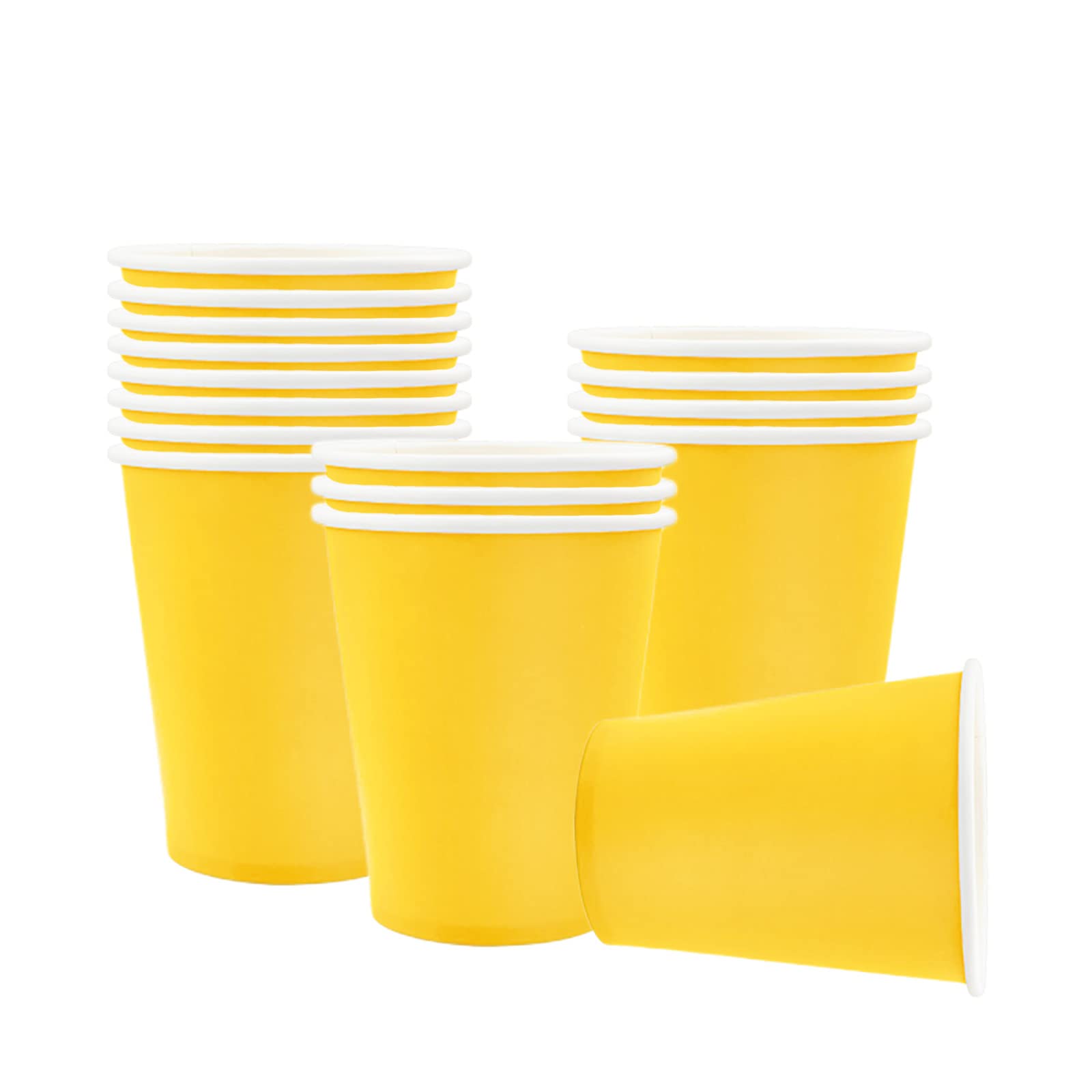 YAAVAAW Solid Colours Party Decorations Tableware & Accessories (Yellow, Cups)