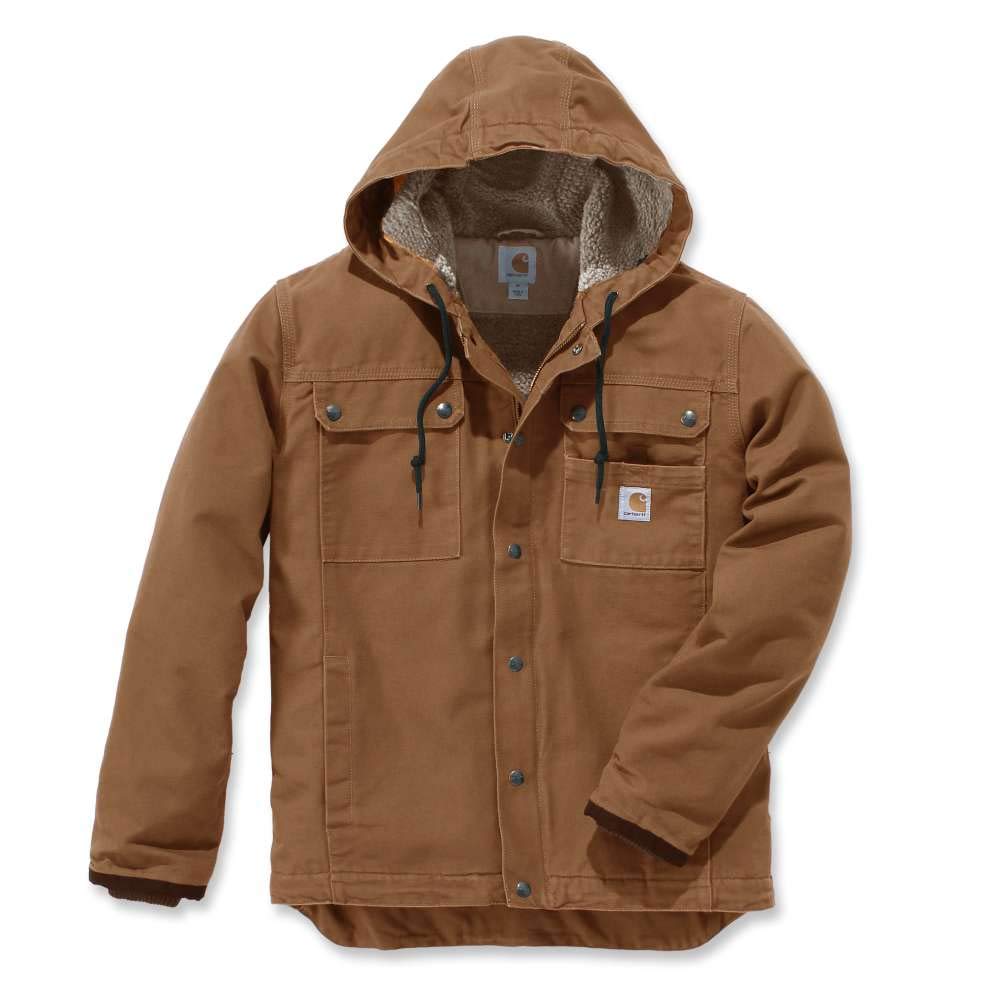 Carhartt Men's Relaxed Fit Washed Duck Sherpa-Lined Utility Jacket