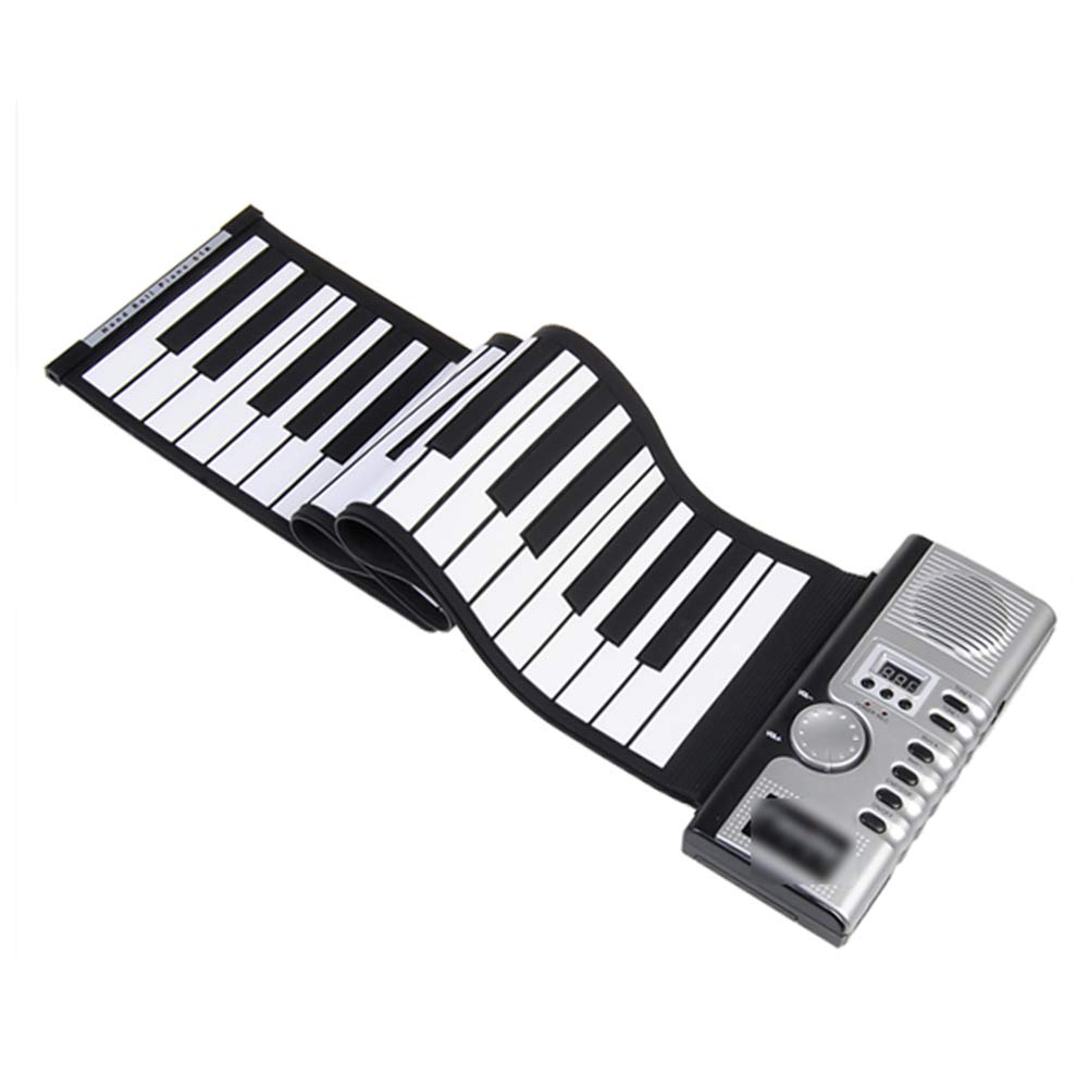 Zhenwo Roll-Up Keyboard Piano Portable 61 Keys Electronic Digital Hand Roll Piano MIDI Softkeys for Children Children Beginners