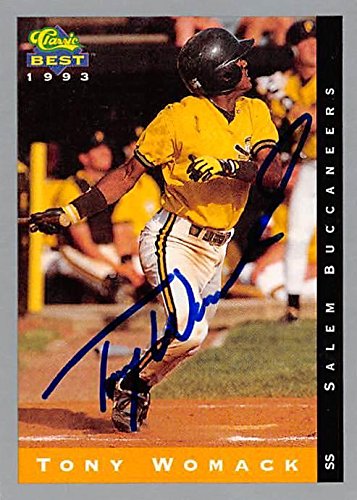 Autograph Warehouse 344344 Tony Womack Autographed Baseball Card - Salem Buccaneers 1993 Classic Best No. 296 Minor League Rookie