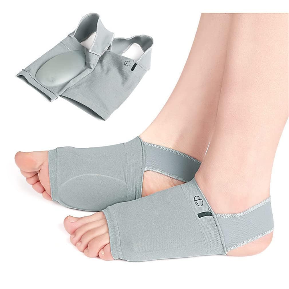 Aegon Flat Foot Arch Support for Men & Women | Medial Arch Support for Flat Feet Correction Sleeve with Cushion | Plantar Fasciitis Leg Foot Support Pain Relief Product | Free Size - 1 Pair