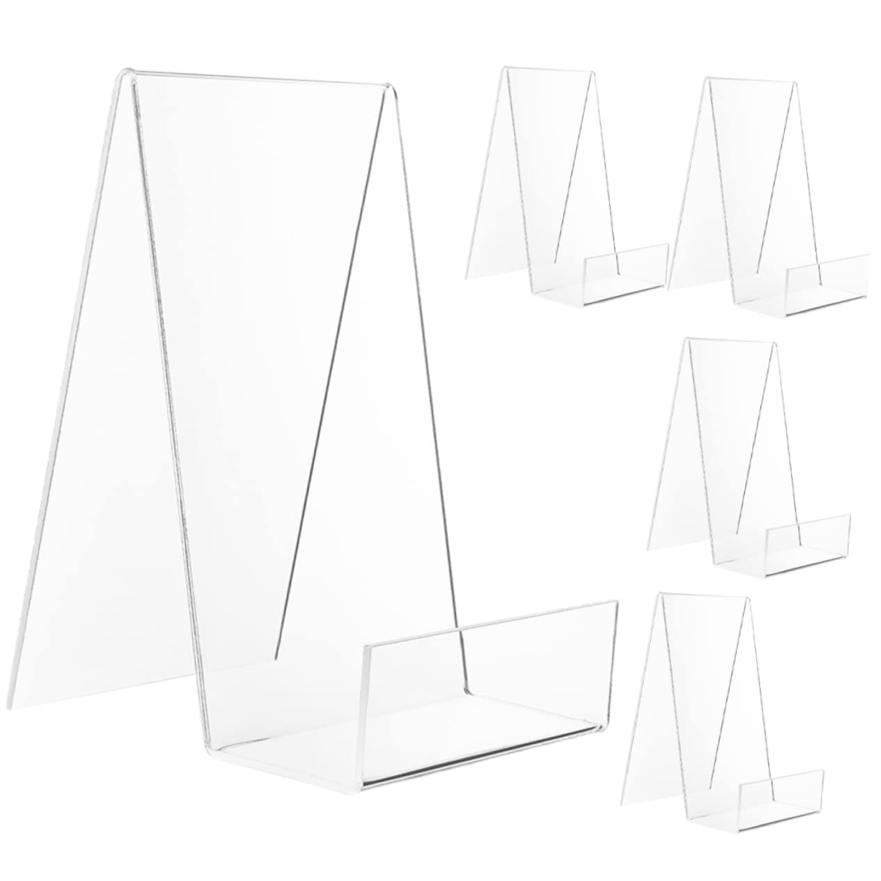 Tofficu 5pcs Book Acrylic Office Storage Rack