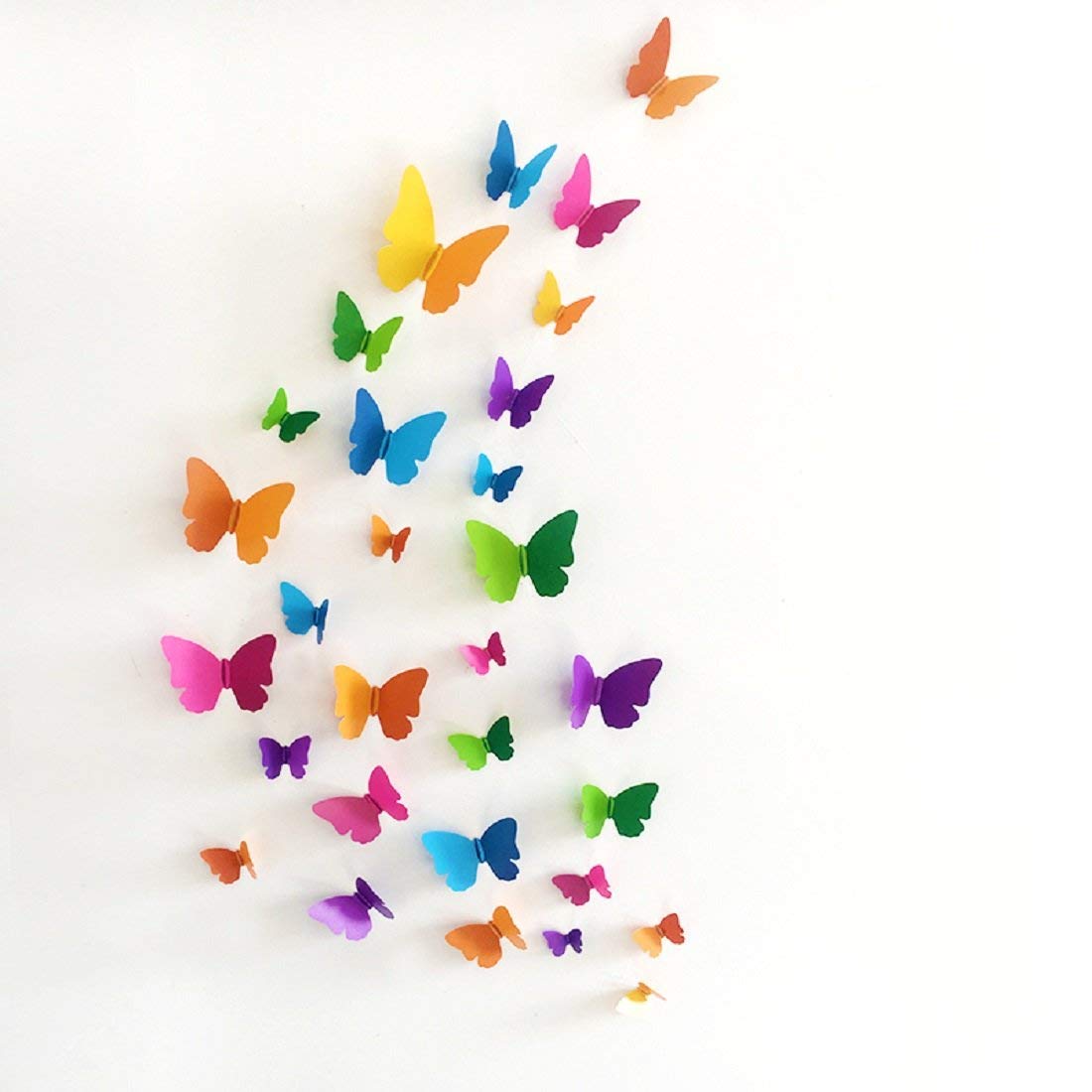 JAAMSO ROYALS Multicolour 3D Butterfly Stickers for Wall, Butterfly Decoration Items, Butterfly Stickers, Butterfly Wall Decor, Butterflies, Butterflies for Wall Decoration (29.5 CM X 21 CM)