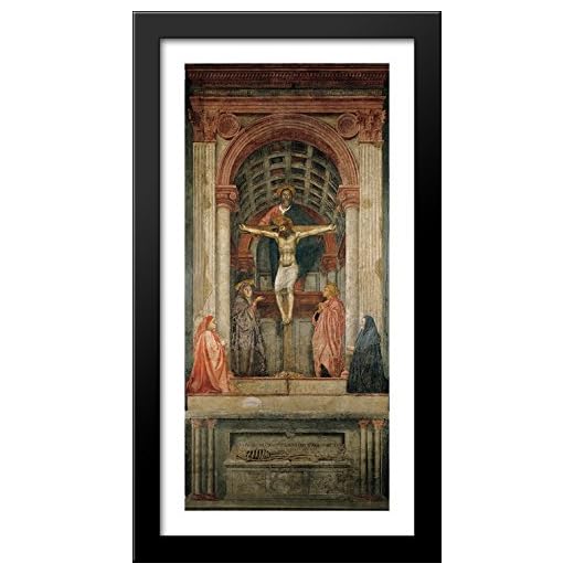 The Trinity 20x40 Large Black Wood Framed Print Art by Tommaso Masaccio