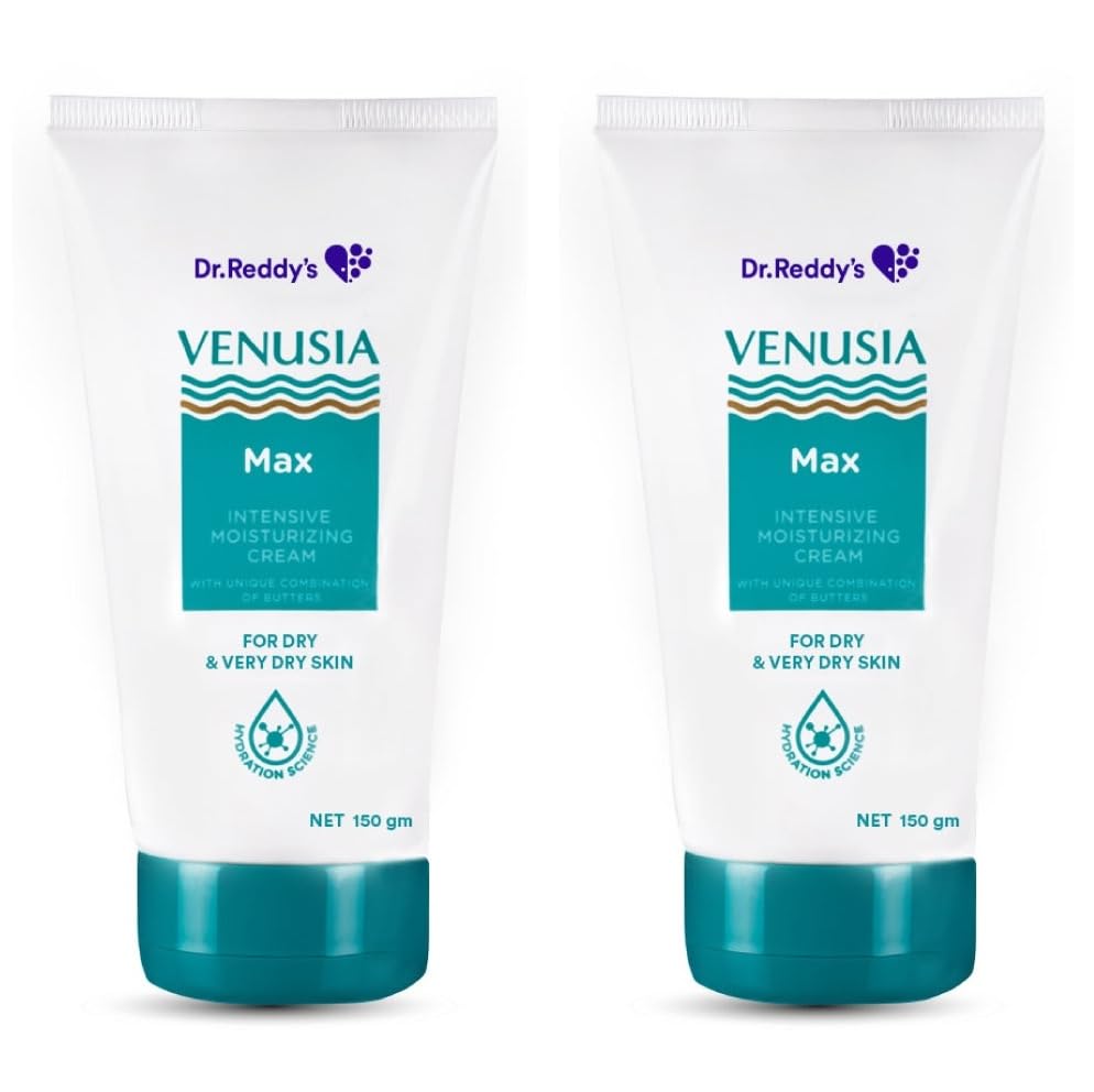 Dr. Reddy’s Venusia Max For Dry Skin With Shea Butter & Cocoa Butter - Pack of 2x150g Intensive Moisturizing Cream