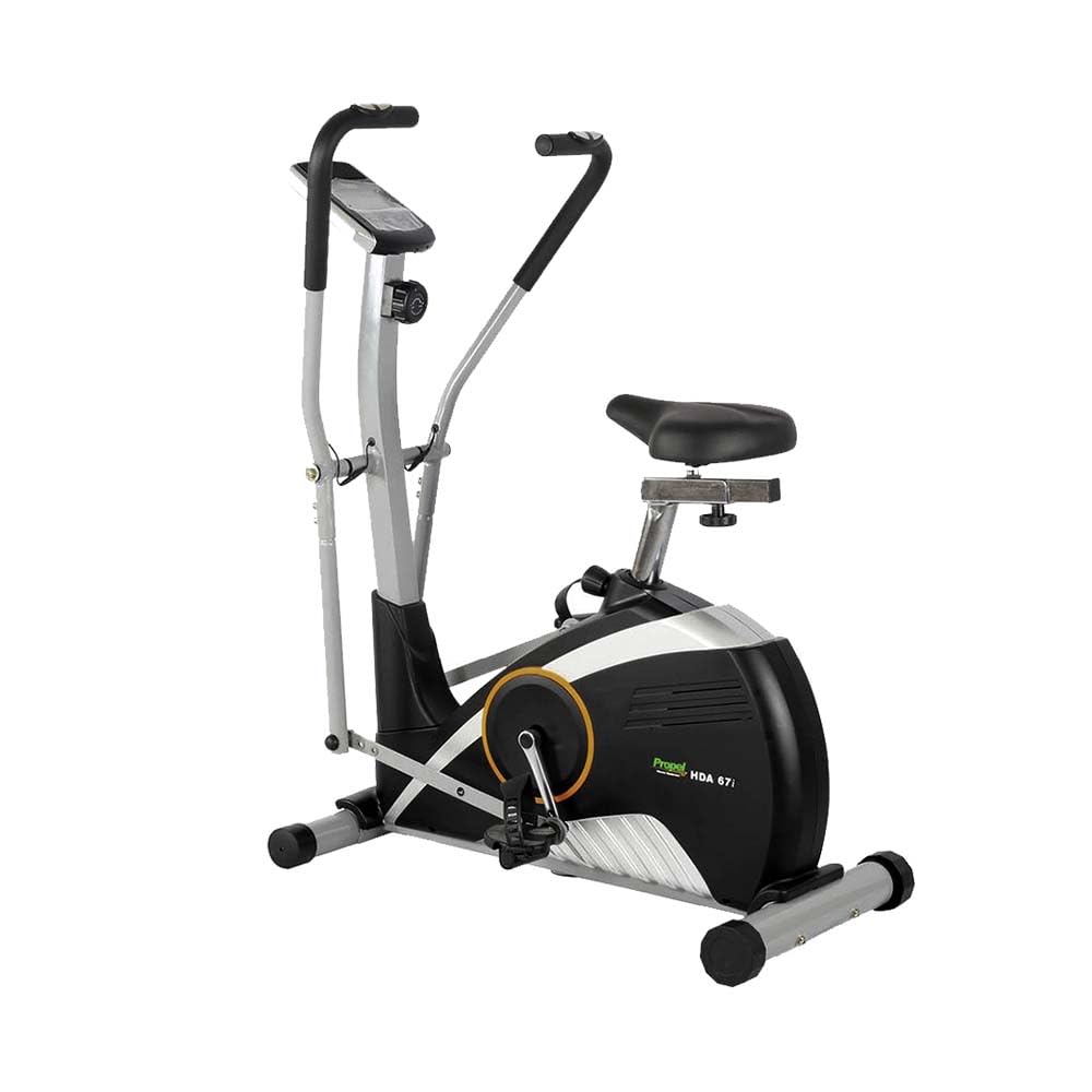 FitnessOne Propel HDA 67i Dual Action Bike for Home Use 120kg Weight Capacity, Magnetic Resistance, Adjustable Handlebars & Seat, Multi-Function LCD Display