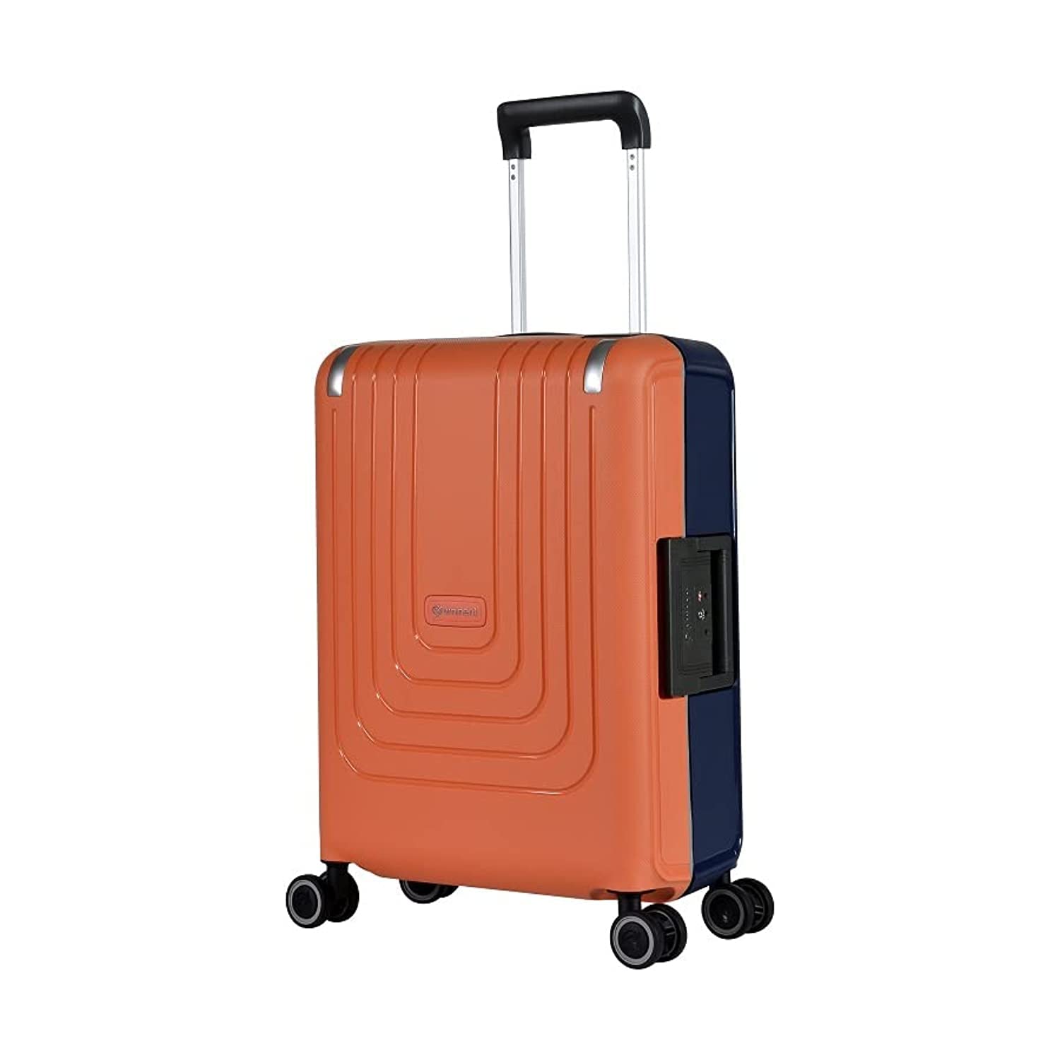 EminentCarry on Luggage 20 Inches Polypropylene Hard Case Sets with 4 Double Spinner Wheels TSA Lock (Carry Inch, Orange DarkBlue)