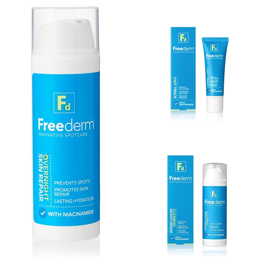 FREEDERMOvernight Skin Repair with Freederm Fast Track and Freederm Clearing Moisturiser