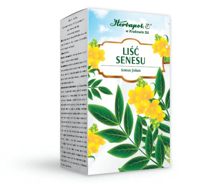 Herbapol 100% SENNA LEAF Tea (Herbata Lisc Senesu) 2 pack x 25g (25tb x1g) Product from Poland.