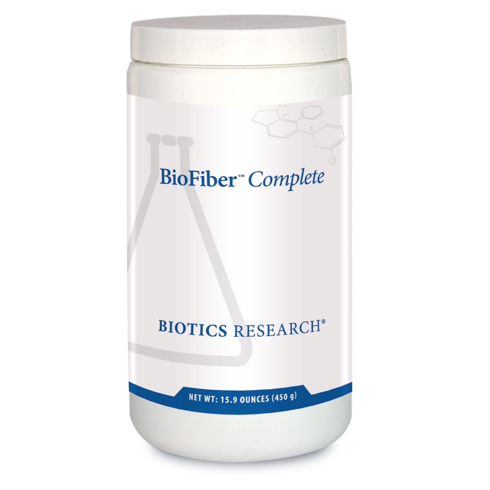 BIOTICSResearch BioFiber Complete - 10 Whole Food Fibers (Organic & Non-GMO), 5g of Fiber Per Serving, Easy-to-Mix Powder, Prebiotic Gut Support