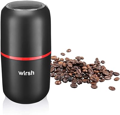 Wirsh Coffee Grinder-Electric Coffee Grinder with Stainless Steel Blades, Coffee and Spice Grinder with Powerful Motor and 4.2oz. Large Capacity for Coffee Beans,Herbs,Spices, Peanuts,Grains and More