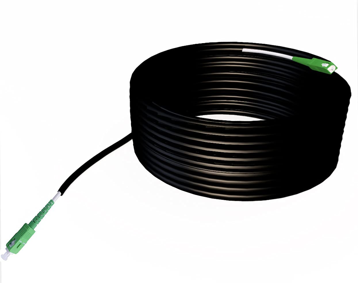 Elfcam® - Fibre Optic Cable for Outdoors, Simplex Single-mode SC/APC to SC/APC 5 mm, Compatible with Orange Livebox, SFR La Box Fibre and Bouygues Bbox (35 m)