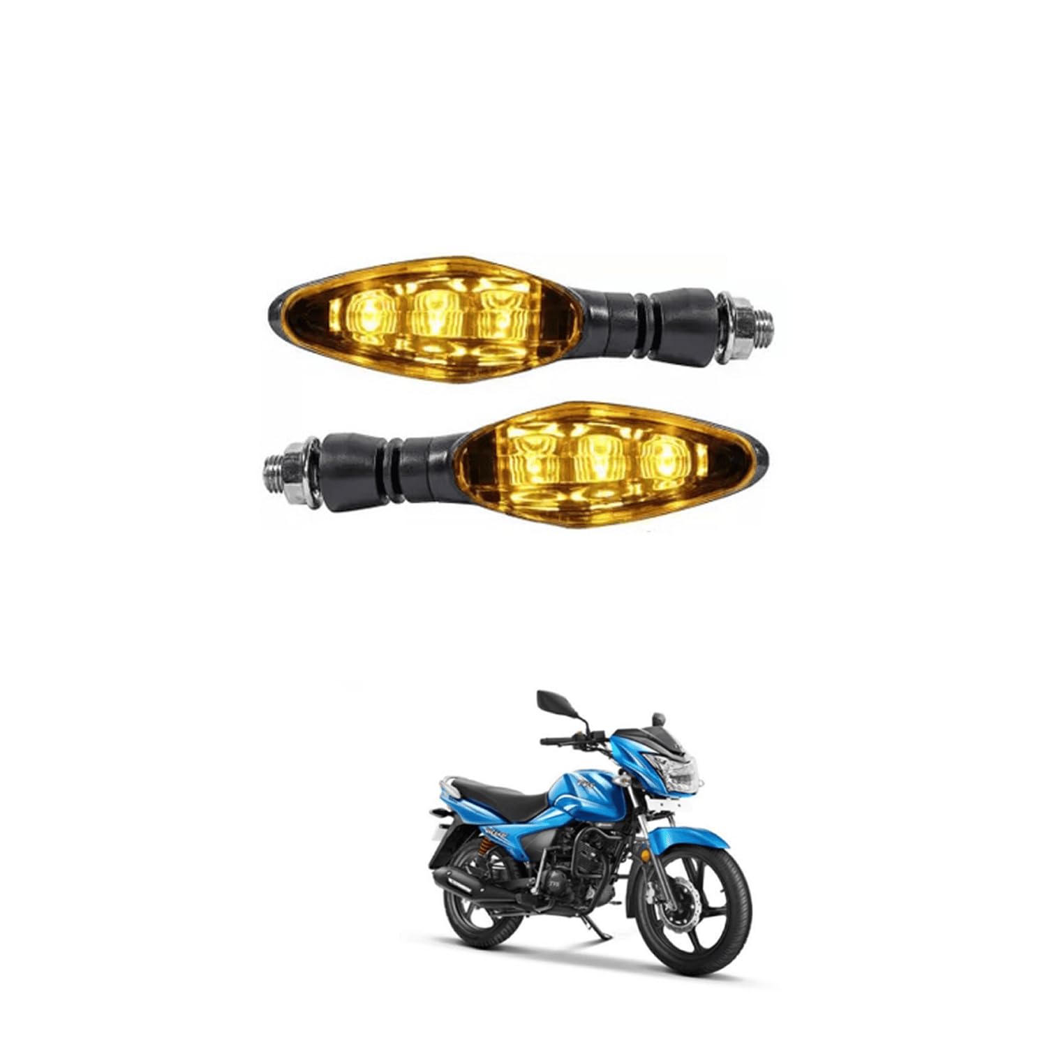 XZRTZ bike LED Turn Signal Light Vehicle 4pcs set Motorbike Universal High brightness Bike indicator light side indicator Daytime Running Light Rear Front 12V Compatible With T-VS Victor