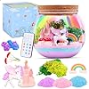 Unicorn Gifts for Girls 4-12 Years Old, Unicorn Crafts Kit for Kids, Light Up Unicorn Decoration with Remote Control - Arts and Crafts for Kids, Birthday Gifts Toys for Girls Age 4 5 6 7 8 9 10 11 12