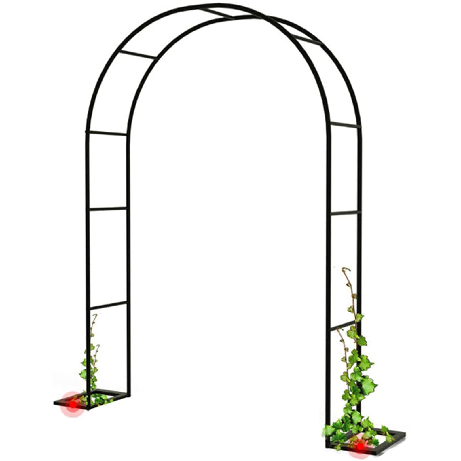 Daoyuan Metal Garden Arch,Trellis Pergola Archway,Rose Arch for Various Climbing Plants,Trellis Decoration Wedding Arch,Weatherproof,for Garden Terrace Backyard,Black,White,Gold,Green