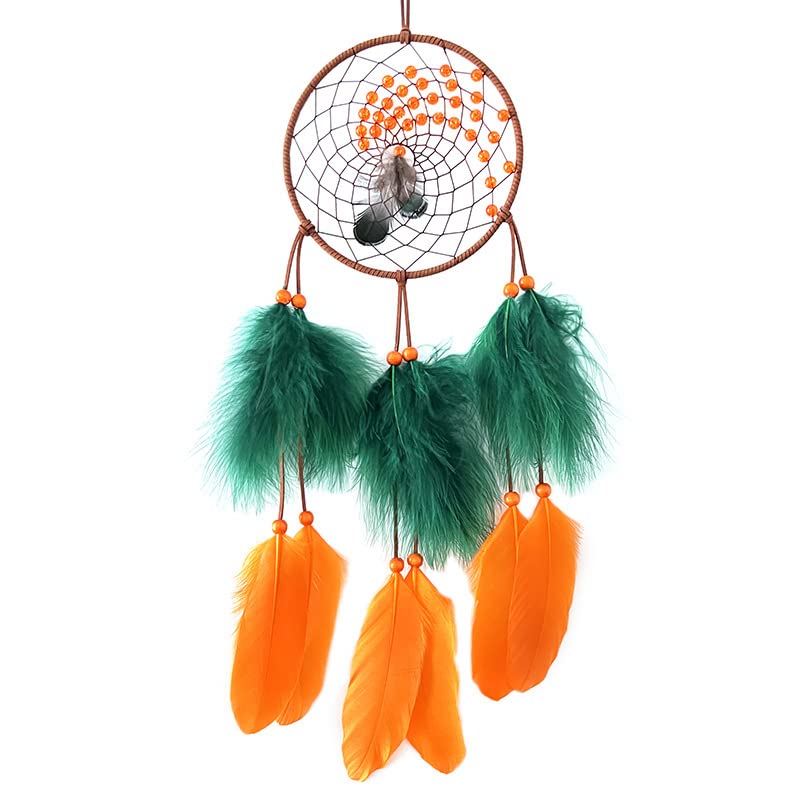 Indian Dream Catcher,Natural Feather Dream Catcher,Small Dream Catcher,Dreamcatchers Handmade for Hanging Ornaments Decor-Bedroom Window Wall Decor,Christmas Tree Decor,Christmas Decor,Home Decor