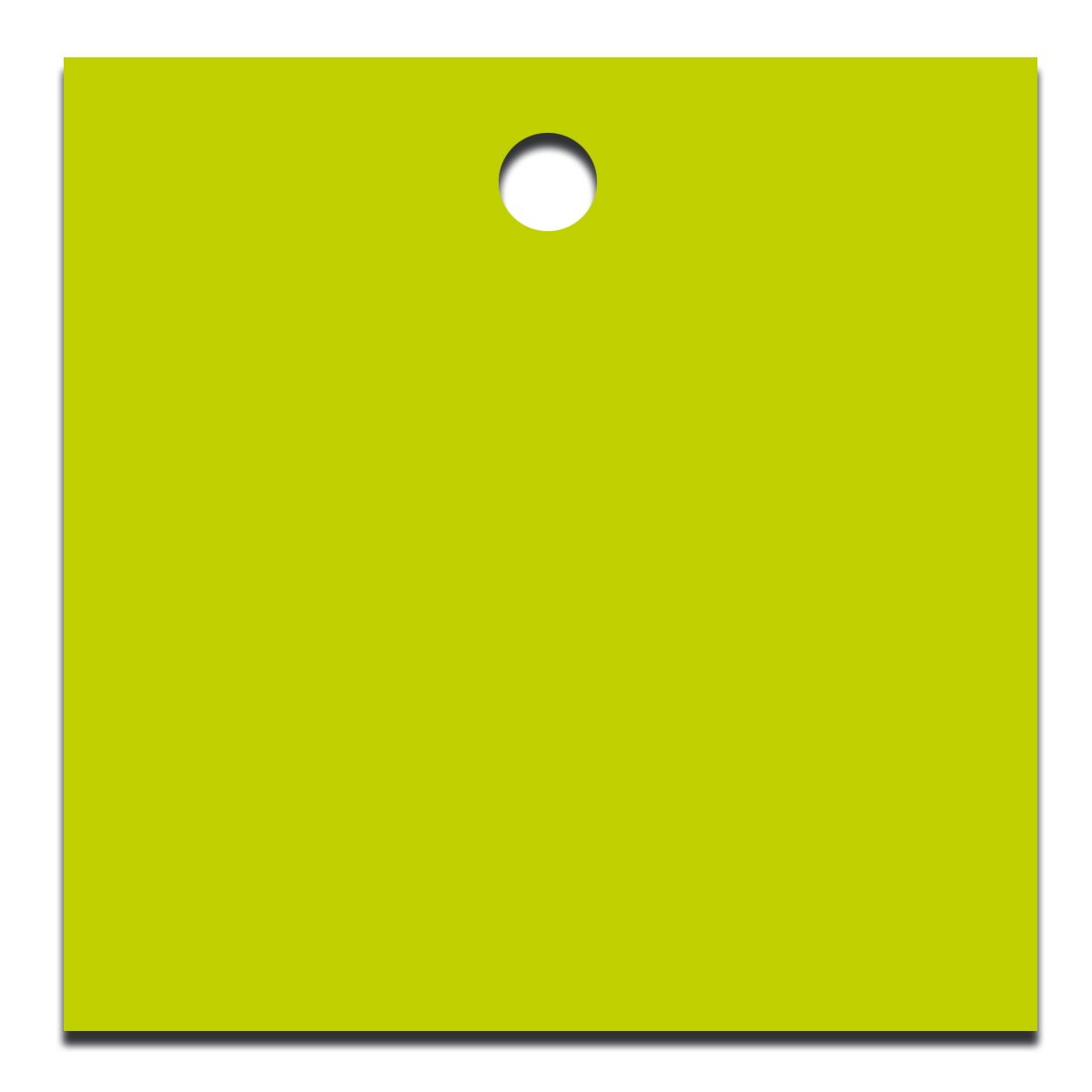 Accuform TDG220YL Accu-Ply Plastic Blank Identification Tag, Square, 1" W x 1" L, Yellow (Pack of 25)