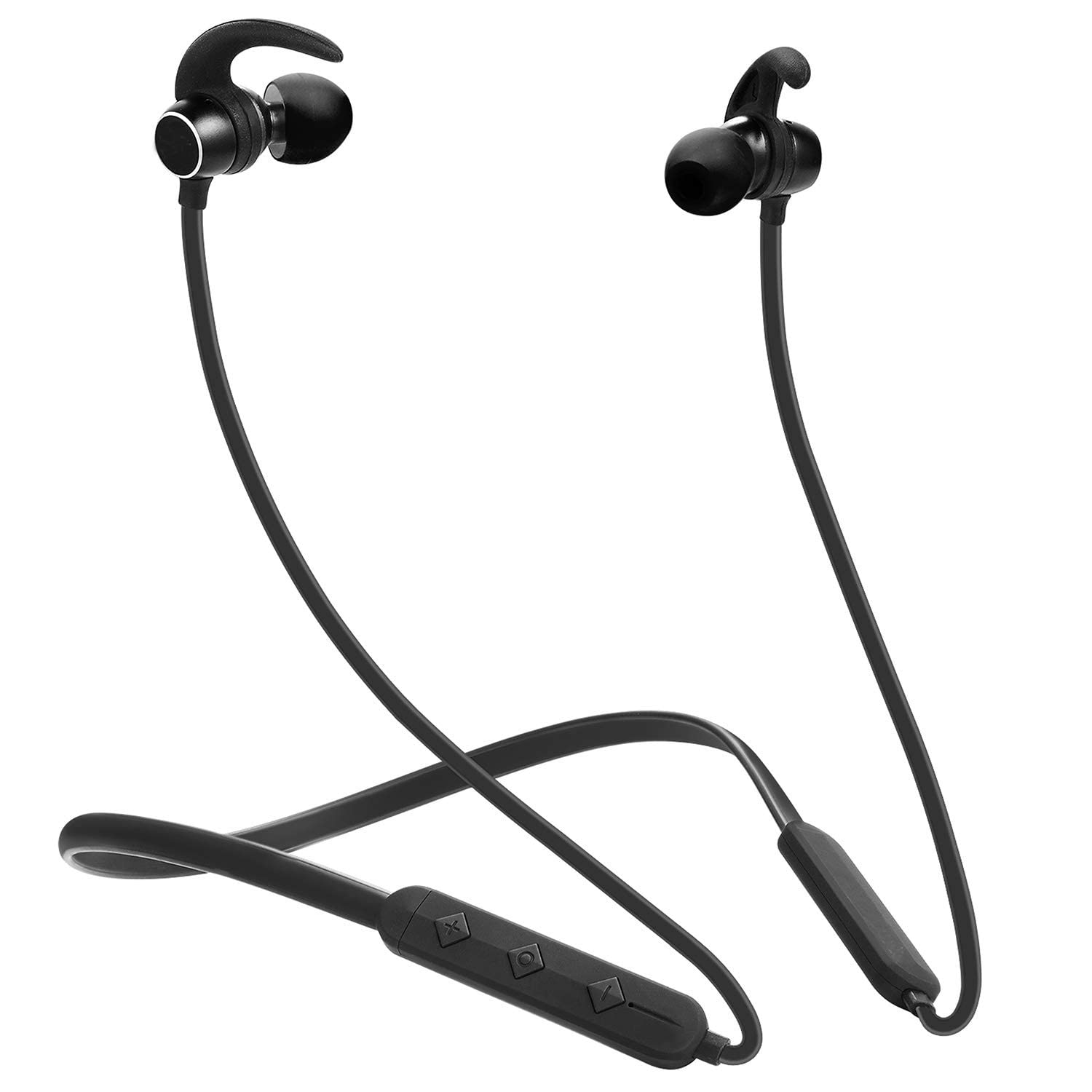 Shopbug Wireless Neckband for Huawei SnapTo Bluetooth Headphone with Mic Noise Isolating Stereo Sweatproof Professional Bluetooth 5.1 Hi-Fi Gaming Sound Hands-Free Calling R255 - Black