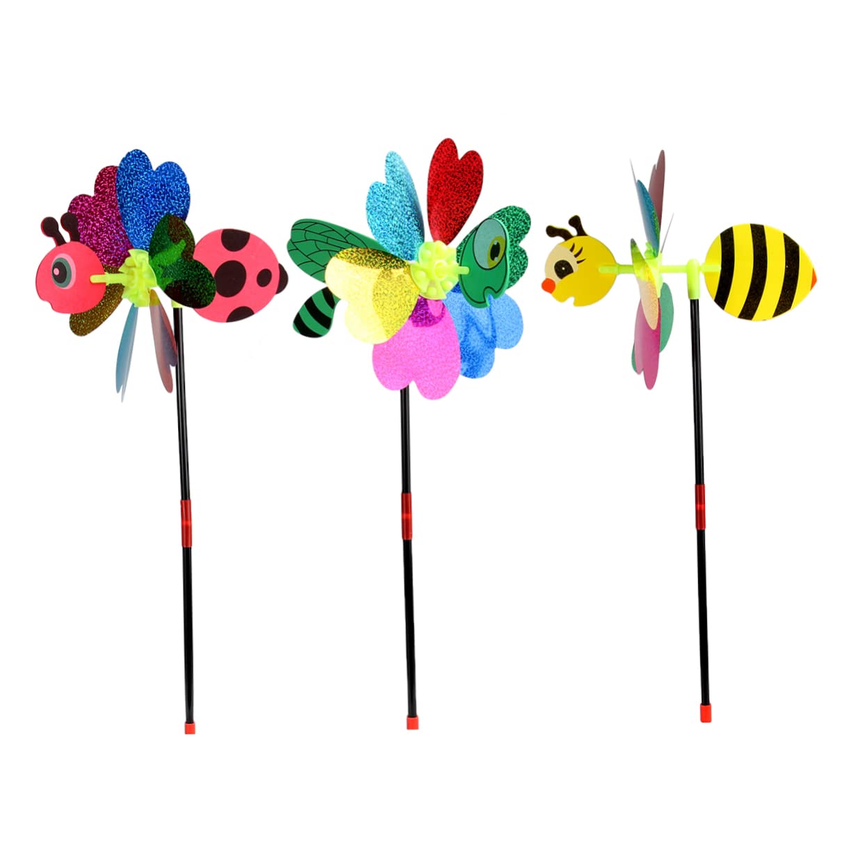 3pcs Insect Windmill Childrens Toys Children’s Toys Playset Outdoor Windmills for Children Windmill Ornament Insect Pattern Windmill Wind Mill Creative Pinwheel Plastic HEMOTON