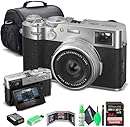 FUJIFILM X100VI Digital Camera (Silver) (16821822) + 64GB Card + Card Reader + Carrying Case + Memory Card Wallet + Cleaning Kit Bundle