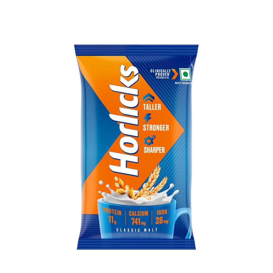 Horlicks Classic Malt Standard 450gm Pouch ...HUMARABAZAR..., 15.87 Ounce (Pack of 1)