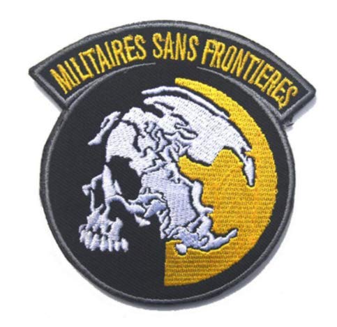 Metal Gear Solid MGS Peace Walker Militaires SANS Frontieres MSF Military Patch Fabric Embroidered Badges Patch Tactical Stickers for Clothes with Hook & Loop (color3)