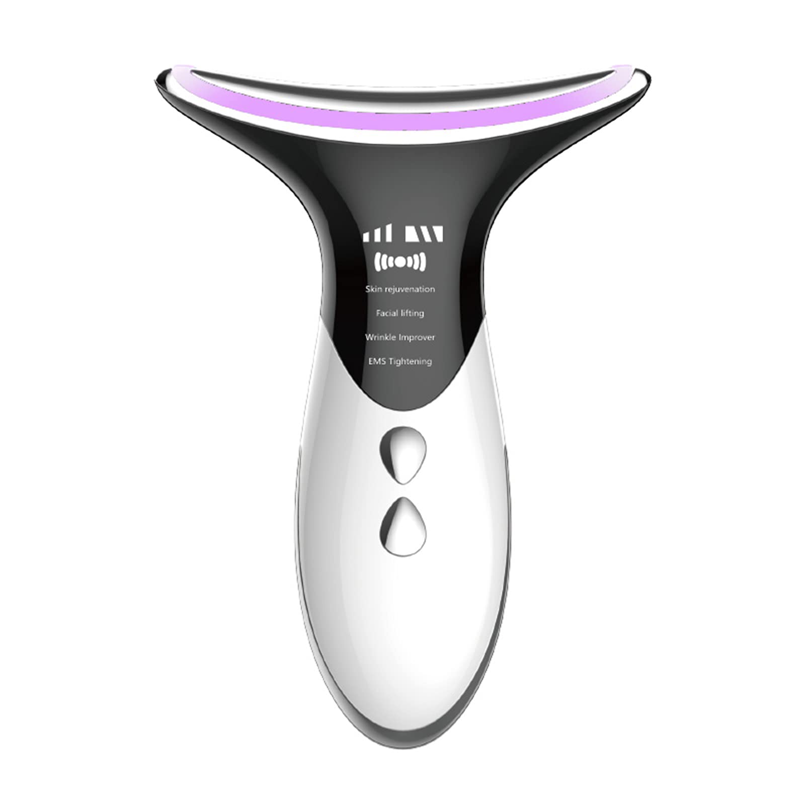 J/E Neck Beauty Device Removal Double Chin Therapy Facial Lifting Vibration Neck Massager 40℃/45℃ Heat Anti Wrinkles Massager Skin Lifting Tightening Device 3 Color LED Photon Therapy Beauty