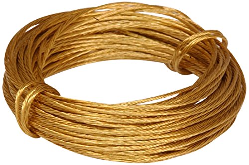 Merriway BH02242 Brass Number 1 Picture Wire, 6 Metres (19.5 feet), 6 kg (13 lb) Breakweight