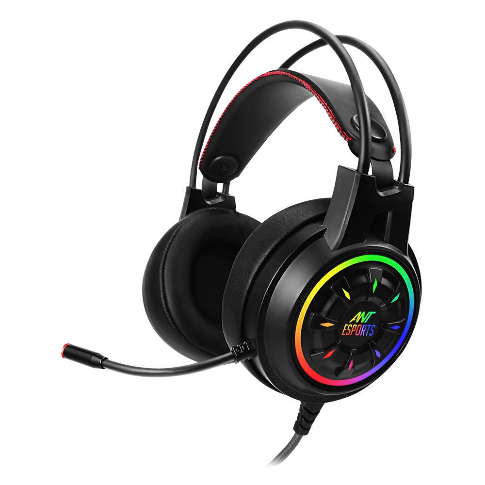 Ant EsportsH707 HD RGB Wired Gaming Headset | Noise Cancelling Over-Ear Headphones with Mic for PC / PS4 / Xbox One/Nintendo Switch/Mac