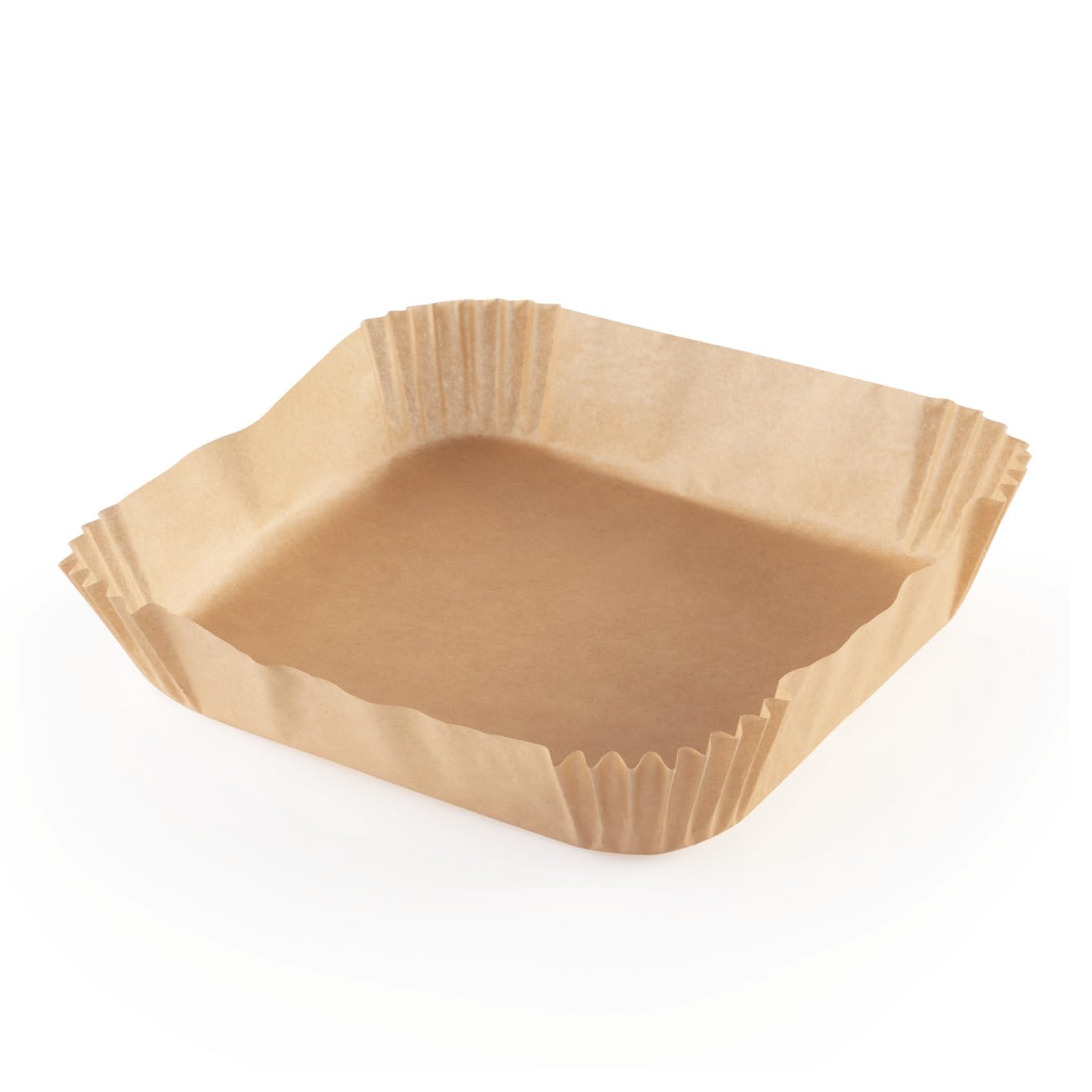 GourmetmaxxNon-Stick Baking Paper Bowls Set of 200 for a Significantly Cleaner Hot Air Fryer | Made from Unbleached Pulp with Extra High Edge as Splash Guard, Approx. 20 x 20 x 4.5 cm