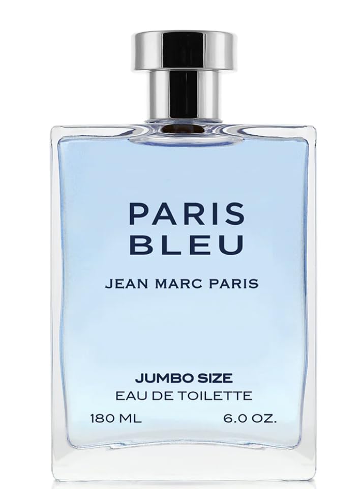 Jean Marc Paris PARIS BLEU Eau de Toilette Spray 6 oz JUMBO Size